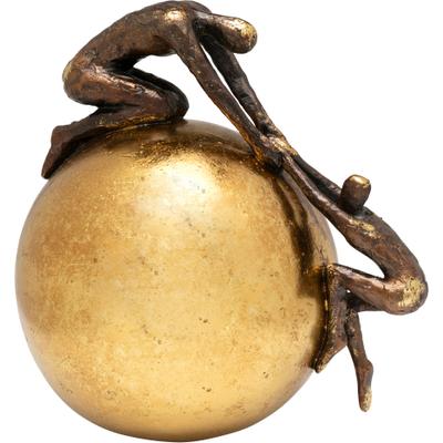 Dekofigur KARE DESIGN "Helping Men 26cm", gold, B:25cm H:26cm T:19cm, Polyresin, Dekofiguren
