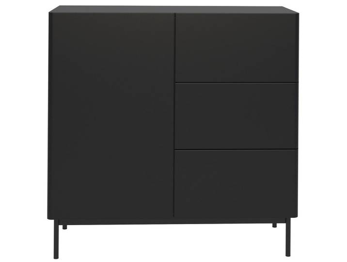 SIDEBOARD Olio SCHWARZ 100 CM