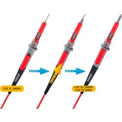 VOLTCRAFT MS-4PS Sicherheits-Messleitung 4 mm Sicherheits-Stecker Prüfspitze 1.00 m Schwarz, Rot 1 St.