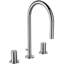 LAUFEN Kartell 3-Loch-Waschtisch-Armatur H3123330042211, mit Ablaufg., schwenkbar, chrom
