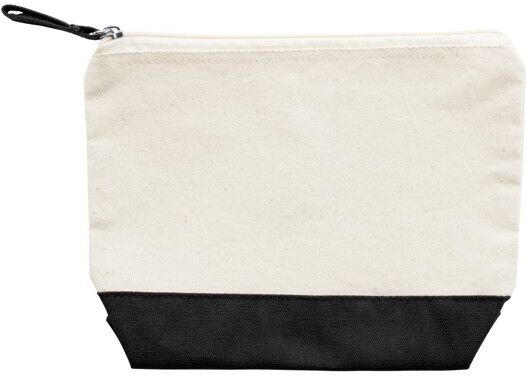 Nécessaire en coton personnalisé 280 g/m² bicolore Doel TAILLE UNIQUE ADULTE BEIGE/NOIR