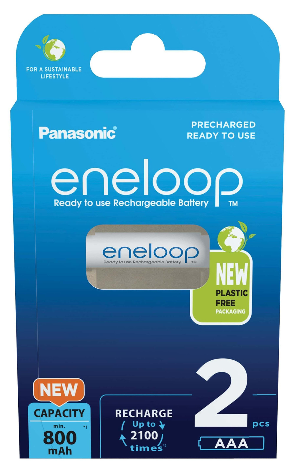 Eneloop Micro Akku BK-4MCDE/2BE Ni-MH 1,2V 800mAh