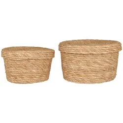 IB Laursen Korbsatz 2er-Set aus Natur Seegras, 2er-Set