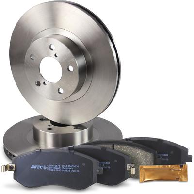Atec Bremsscheiben + Bremsbeläge Vorderachse Belüftet [Hersteller-Nr. 40576222] für Subaru