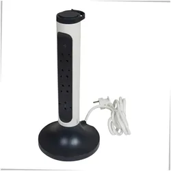 Legrand 694505 Tower 4xSteckdose ÜSS-Ableiter 2m Kabel ultraweiß/schwarz