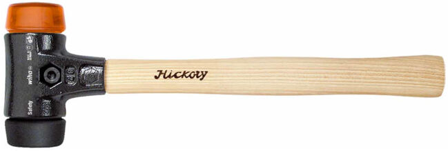 Wiha Massette Safety avec embouts ronds mi-souples et durs avec manche en hickory, embout de massette rond (26614) 60 mm (26614)