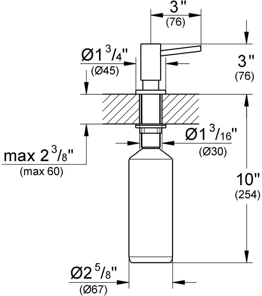 Grohe Cosmopolitan Einbau-Spülmittelspender