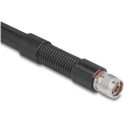 Delock WiFi 5,8 GHz Antenne N Stecker 7 dBi omnidirektional mit Stahlfeder schwarz outdoor (WLAN), Netzwerkantenne