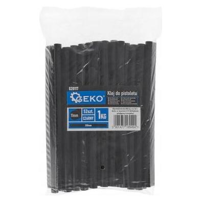 GEKO Klej do pistoletu 11mm-200mm 1kg czarny 52szt. (10/20) (5901477189494)