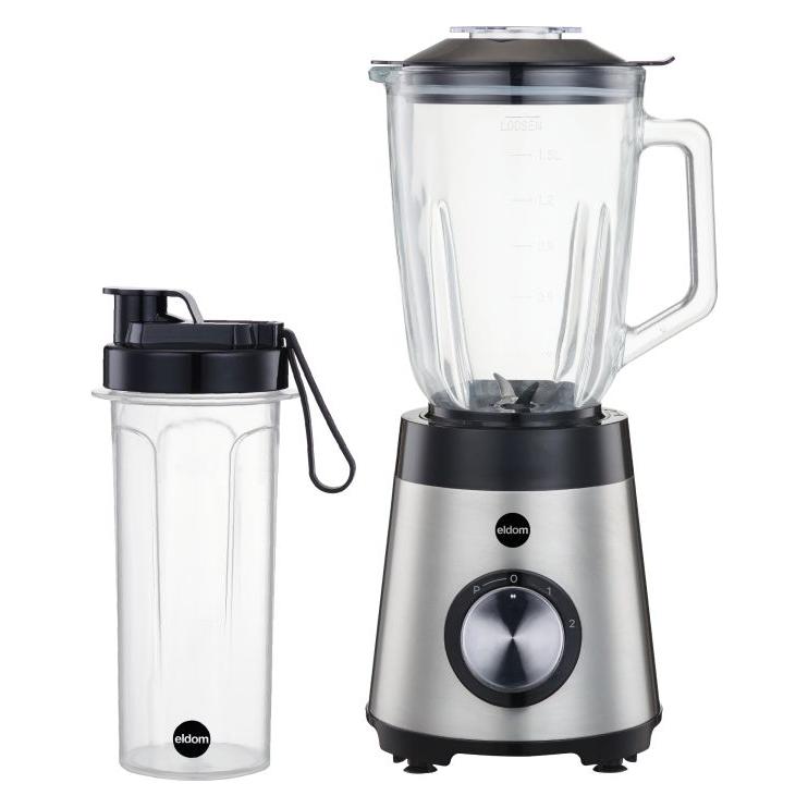 Eldom BLENDER KIELICHOWY BK7S STALO 1000W 2 L 22 000 OBR./MIN. KRUSZENIE LODU BPA-FREE (1000 W) (BK7S)