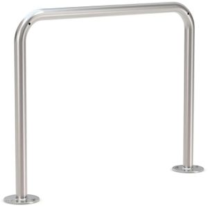 WSM Fahrradständer 9111 Edelstahl, Bodenmontage, Anlehnparker, beidseitig, Breite 100cm, für 2 Fahrräder