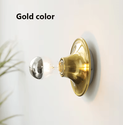Inspire Curations Nordic Creative LED Interior Wall Light gold warm White (2700 3500k) d15 h13cm