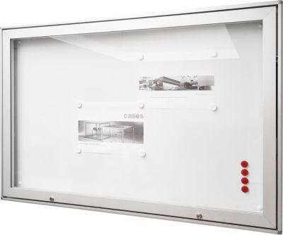 BST Schaukasten MEDIA AR, wetterfest für außen, ESG-Sicherheitsglas, Flügeltür, Sichtformat 12x DIN A4