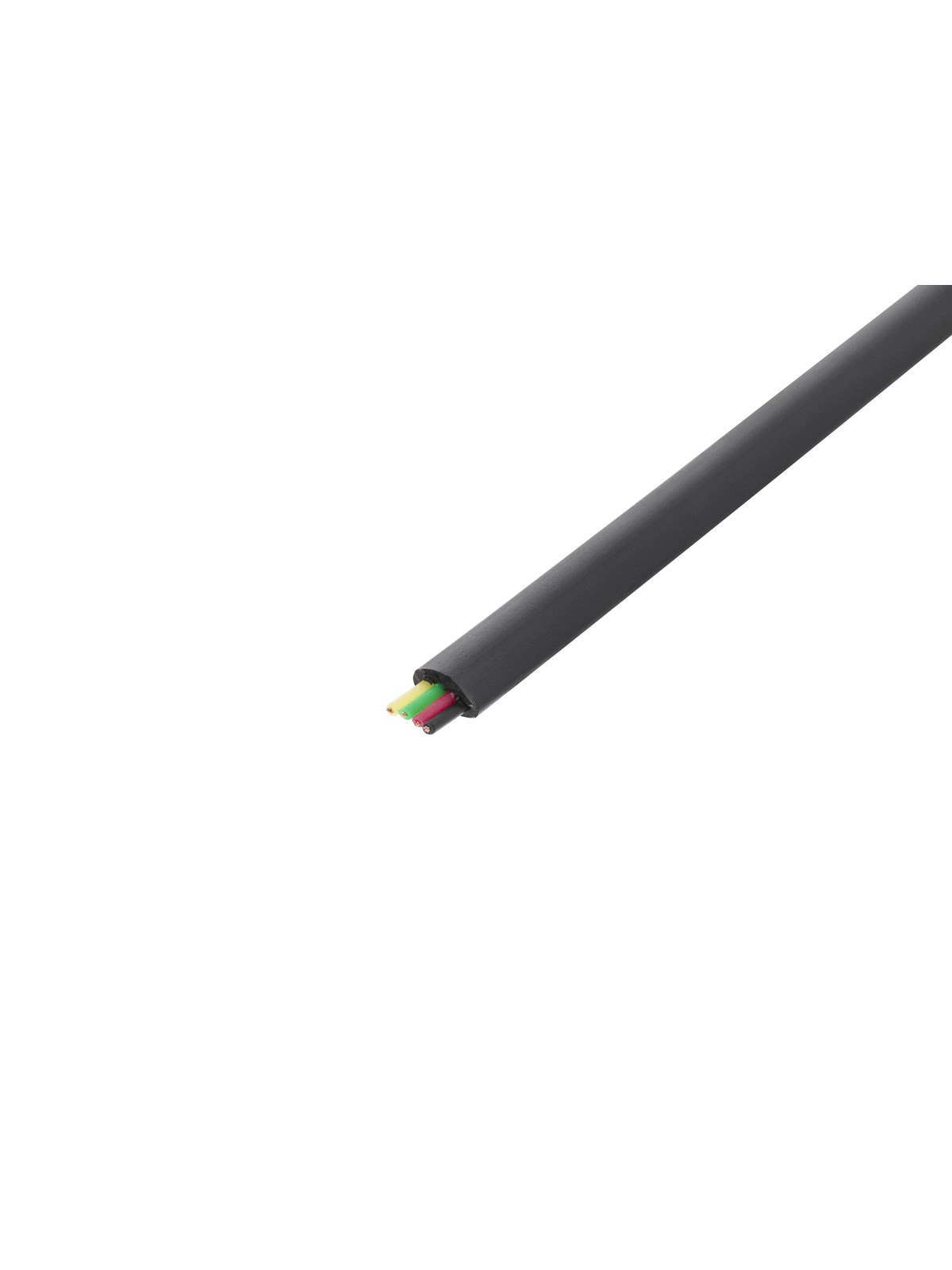 Pro Telephone flat cables 4-core 100 m reel AWG 30. - Schwarz - 100m