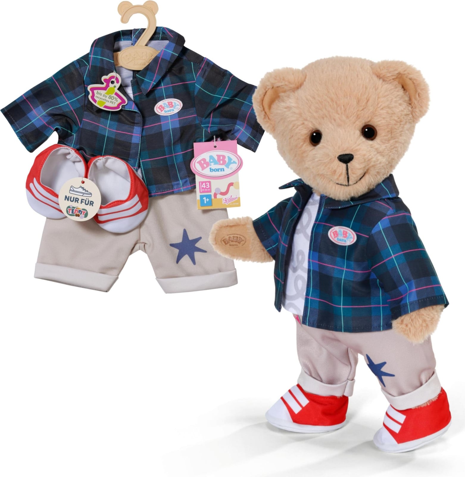 BABY born Teddy Cool outfit voor 43 cm pop