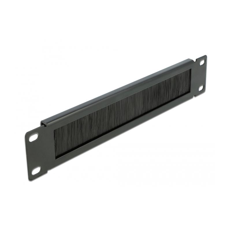 Delock 10" Kabelmanagement Bürstenleiste 1 HE schwarz