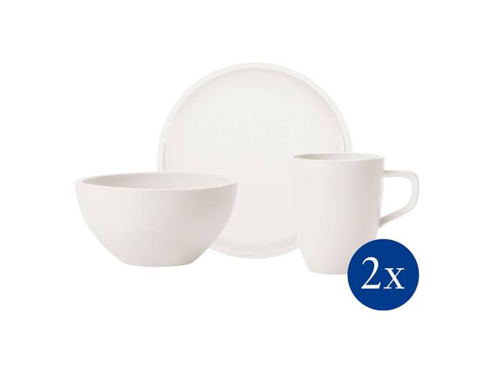 Geschirr-Set VILLEROY & BOCH Frühstücks-Set Artesano Original weiß , weiß, Porzellan, Geschirr-Sets, Geschirr-Set