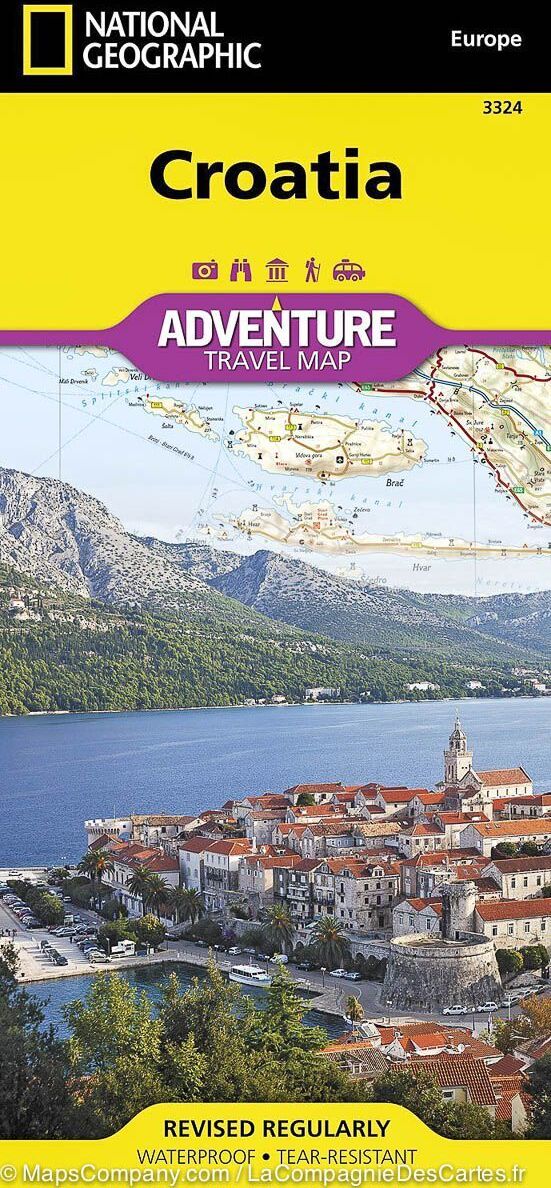 Carte routière - Croatie   National Geographic