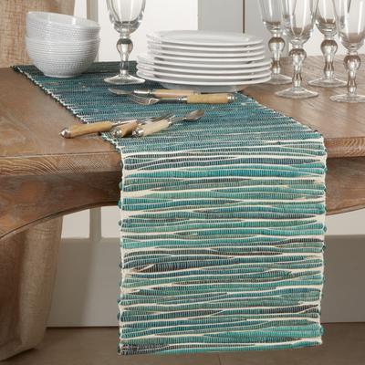 Saro Lifestyle Long Table Runner With Water Hyacinth Design
