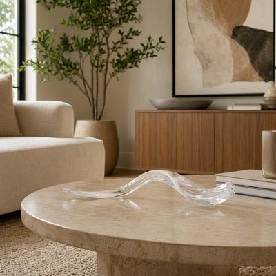Sagebrook Home Bente Antler Frosted Glass, Ideal for Any Home