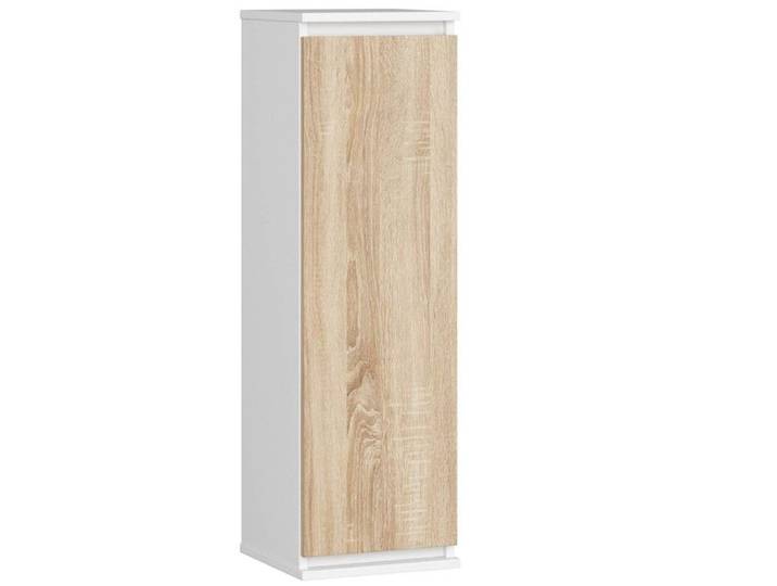 Vitrine armoire AKORD W30 Blanche 30 cm 1 porte façade Chêne Sonoma 3 étagères 30x30x99 cm
