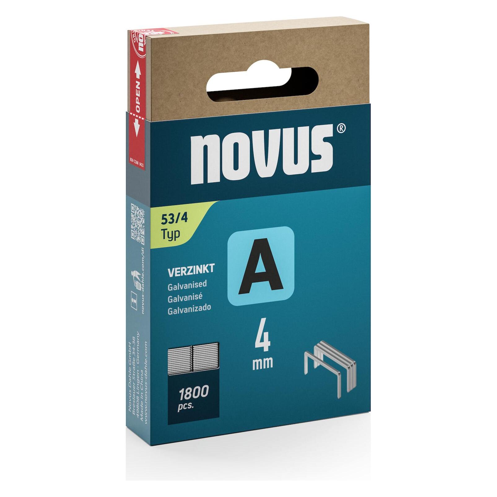 Novus Feindrahtklammern A 53 4mm 1800 Stk. (042-0772)
