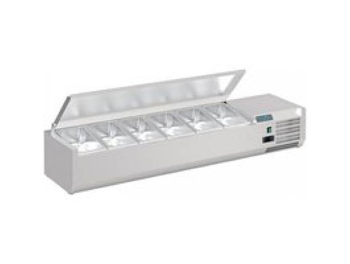 Saladette réfrigérée 6 x GN 1/4 (P)100 mm à poser avec couvercle 110 W 220 V - MONO