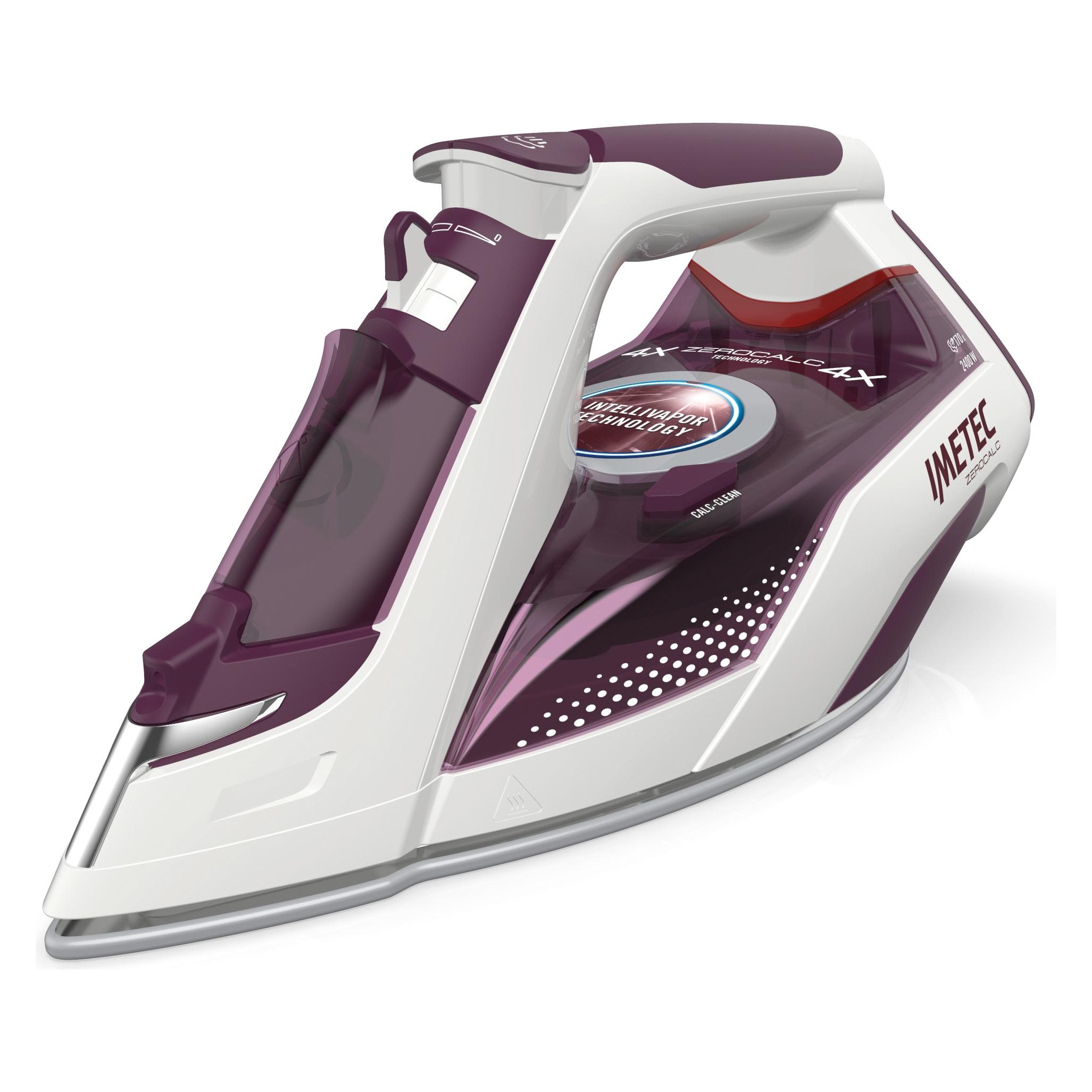 Imetec ZeroCalc Z3 3900 Dampf- und Trockenbügeleisen Keramik lila, weiss 2400 W (2400 W, 170 g/min) (9245)