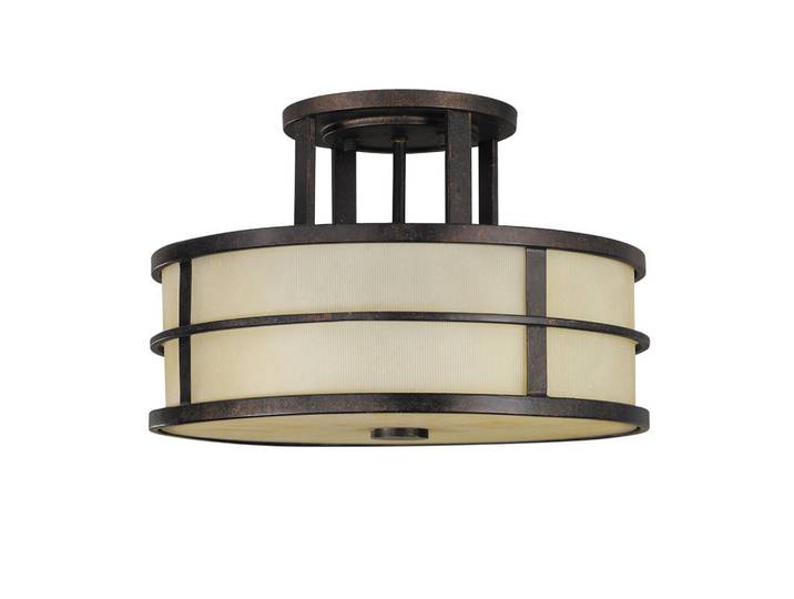 Elstead Lighting Deckenleuchte Fusion, Dunkelbraun, Bronzefarben, Metall, 22.9 cm, RoHS, Lampen & Leuchten, Innenbeleuchtung, Deckenleuchten, Deckenleuchten