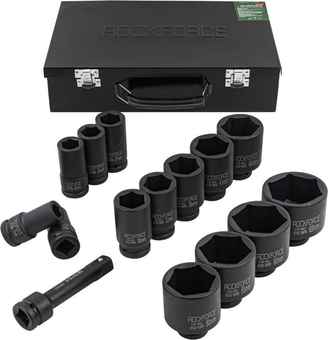 Rock FORCE 14-delige schroefboormachine-set met 3/4 inch zeskant bitjes