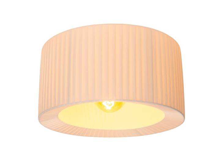 Plafonnier tissu blanc 40 cm