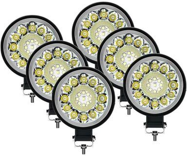 Uplifted Finds NLpeal 128W High Intensity LED Light Bar   IP68 Waterproof Combo Beam For Offroad, 4x4, & Marine 6 Pcs Round 66w