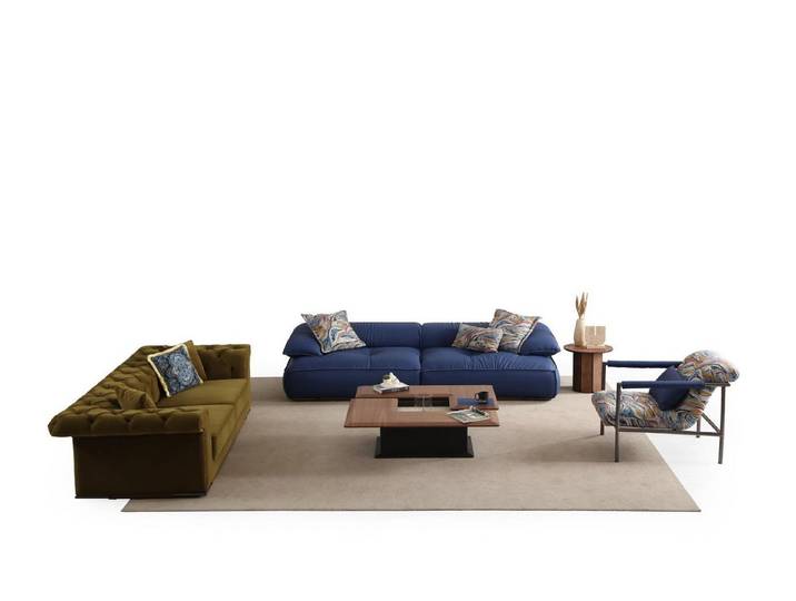 JVmoebel Polstergarnitur JVMoebel Chesterfield Sofa in Grün mit Sessel und Couchtisch, (3-tlg)