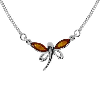Collier OSTSEE-SCHMUCK "Ostsee-Schmuck Collier Schmetterling Collier Schmetterling", silber, Halsketten, Damen, 42cm, Silber 925 (Sterlingsilber), L: 42, Collier