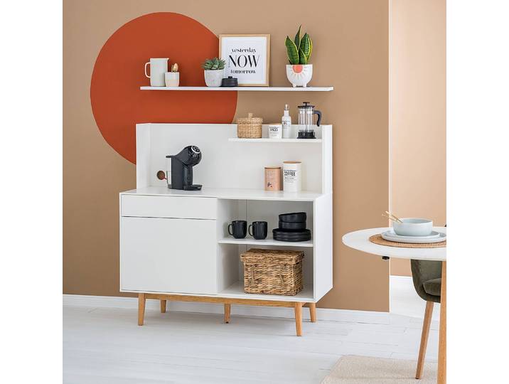 Armoire de cuisine LINDHOLM 120 x 119 x 45cm Blanc/Blanc