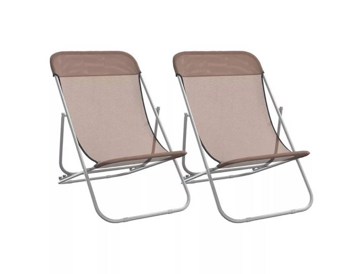 VidaXL - Strandstuhl stahl, One Size, Braun