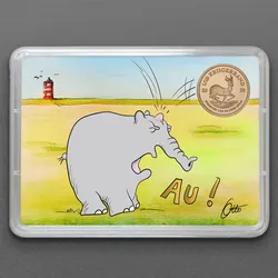 Goldmünze 1/10oz "Krügerrand" Motivbox Ottifant - Au! (Südafrika)