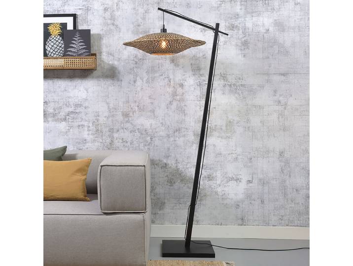 Lampadaire Bali Ø 60cm Multicolore/Beige/Noir Bambou E27