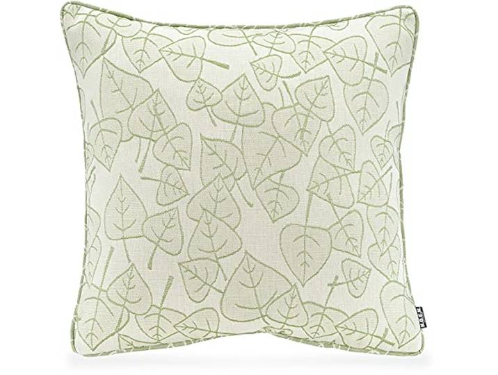 H.O.C.K. Nala Outdoor Kissen Dekokissen Blatt-Motiv mit Keder 50x50cm (50x50cm, Grün)