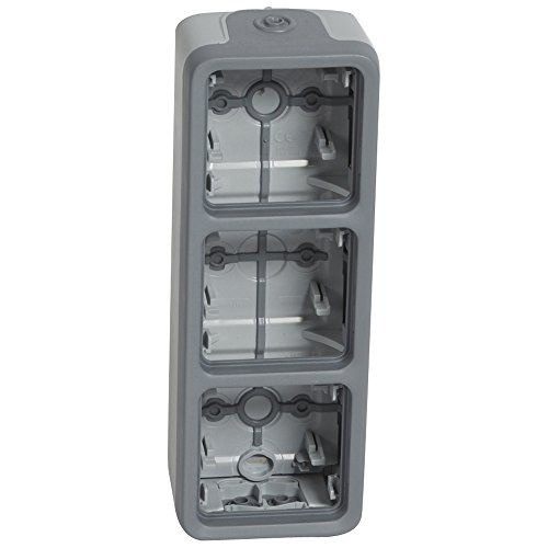 Legrand Plexo II Comp Box met 3 mijlen, grijs