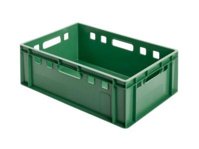Euro Box Fleischkasten, lebensmittelecht, Inhalt 35,3 L, geschlossene Version, grün