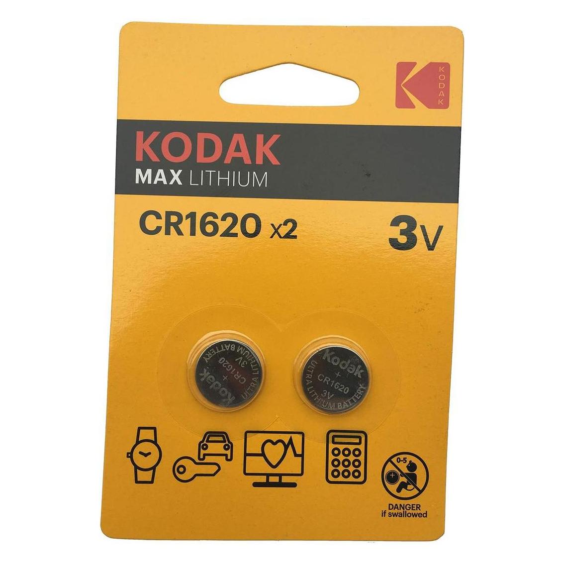 Kodak CR1620 Single-use battery Lithium - Batterie (2 Stk., CR1620, 70 mAh) (30417694)