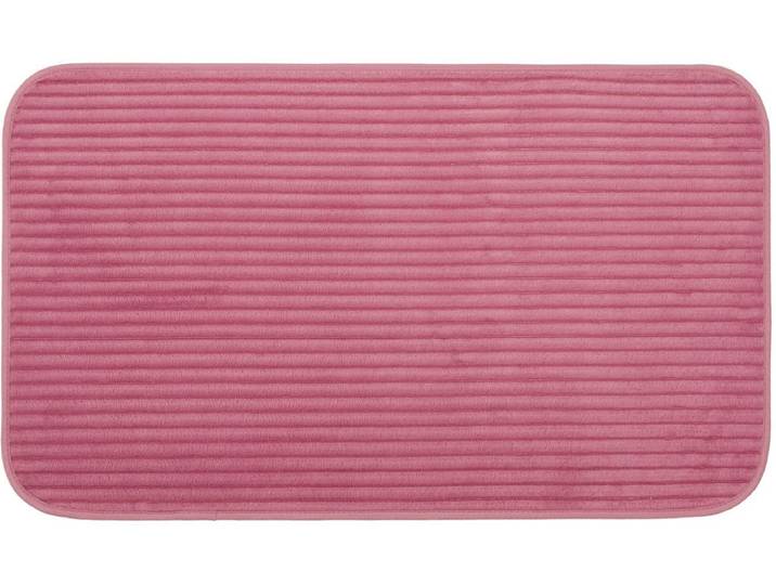 Gözze Berlin Höhe 7 mm rutschhemmend beschichtet fussbodenheizungsgeeignet Badteppich, Uni Farben, Cord Optik, waschbar