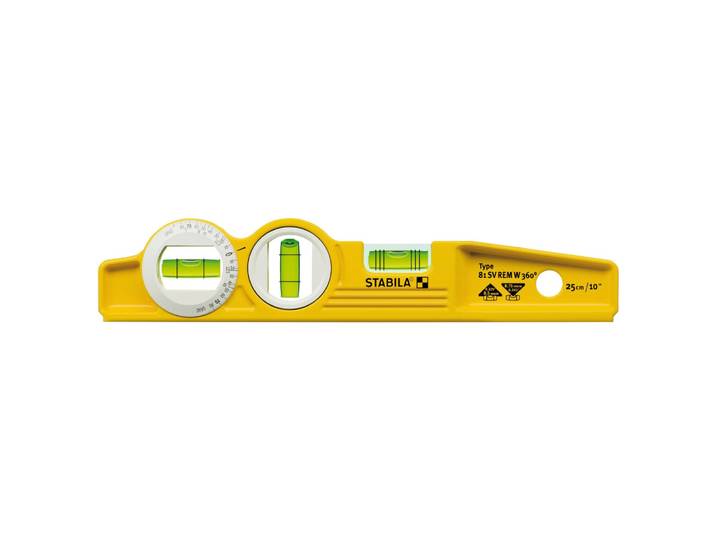 Stabila Type 81 SV REM W360 niveau à bulle pour torpilles 0\,25 m Jaune