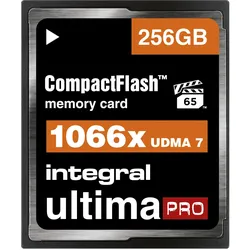 Integral 256GB ULTIMAPRO COMPACTFLASH 1066X (256 GB, CFast), Speicherkarte, Schwarz