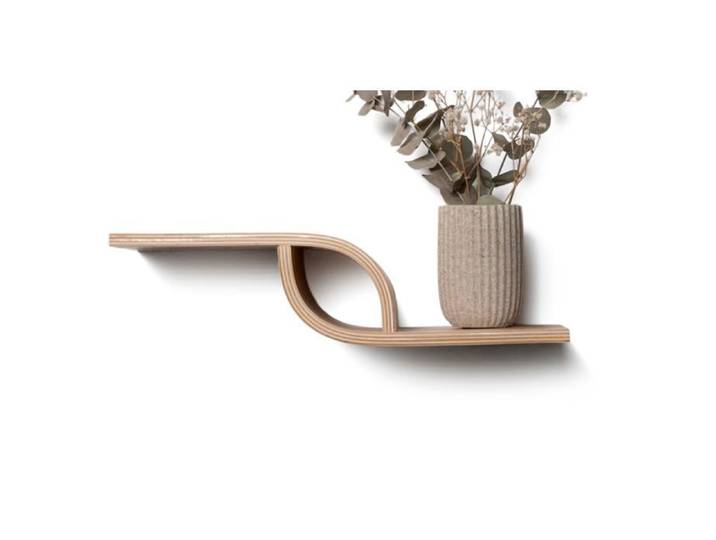 Petite Étagère murale en bois frêne – EWART WOODS – 40 cm – Design Moderne Flottante