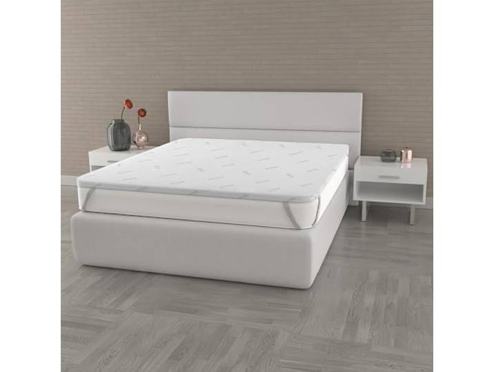Memory Topper mit Futter, Silver, 160x190cm