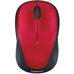 Logitech M235 Maus Funk Optisch Rot/Schwarz 3 Tasten 1000 dpi 910-002496