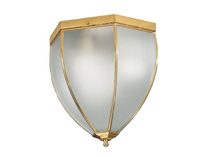 Cremasco Deckenlampe DINA, dimmbar, messing / gold, für Wohn- / Esszimmer, Glas, Deckenlampe