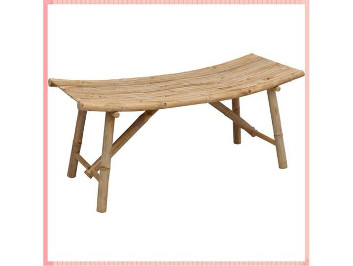 Banc de jardin - Bambou - Rangement - Extérieur - Naturel - 110x45x50 cm